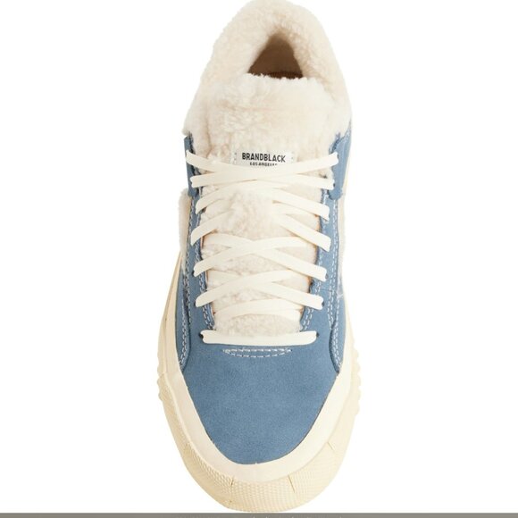 NEW Brandblack Suede Bravo Faux Shearling Sneakers winter comfort outdoor arch - Picture 2 of 12